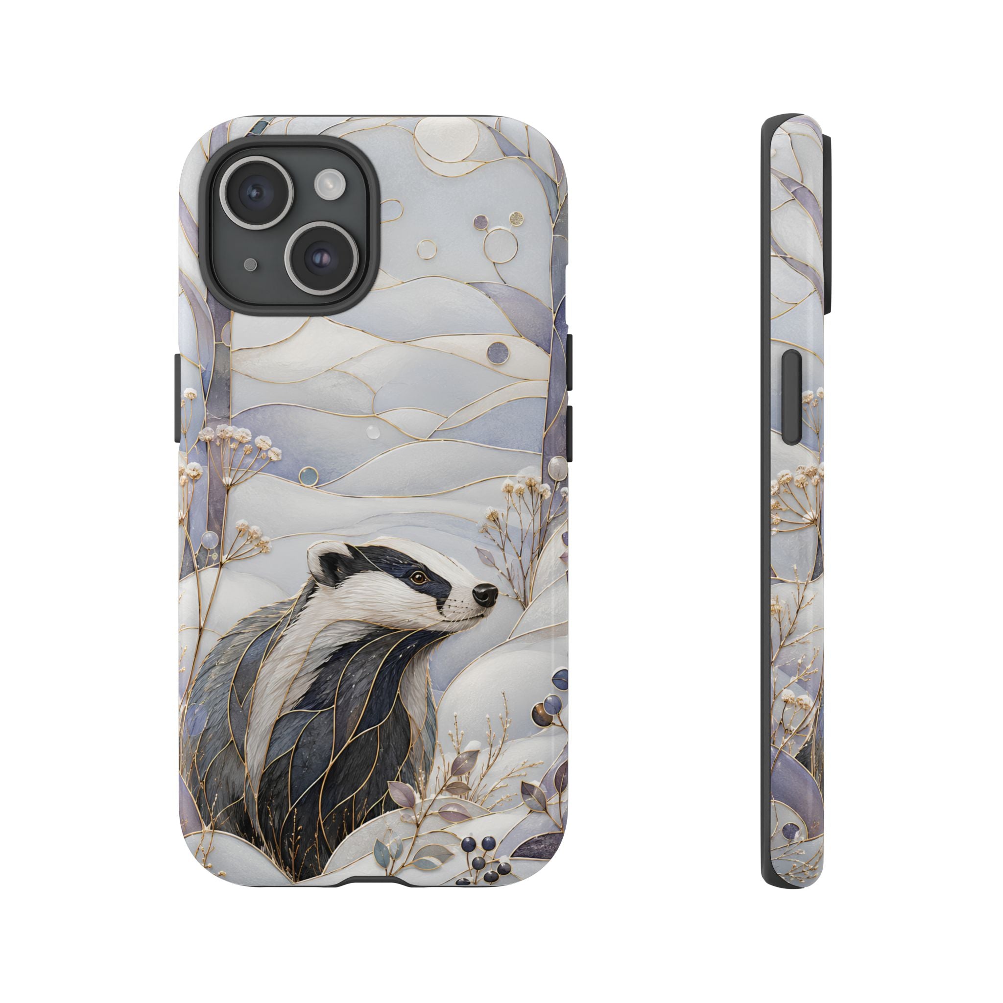 Badger iPhone Case | Stained Glass Wildlife iPhone Case