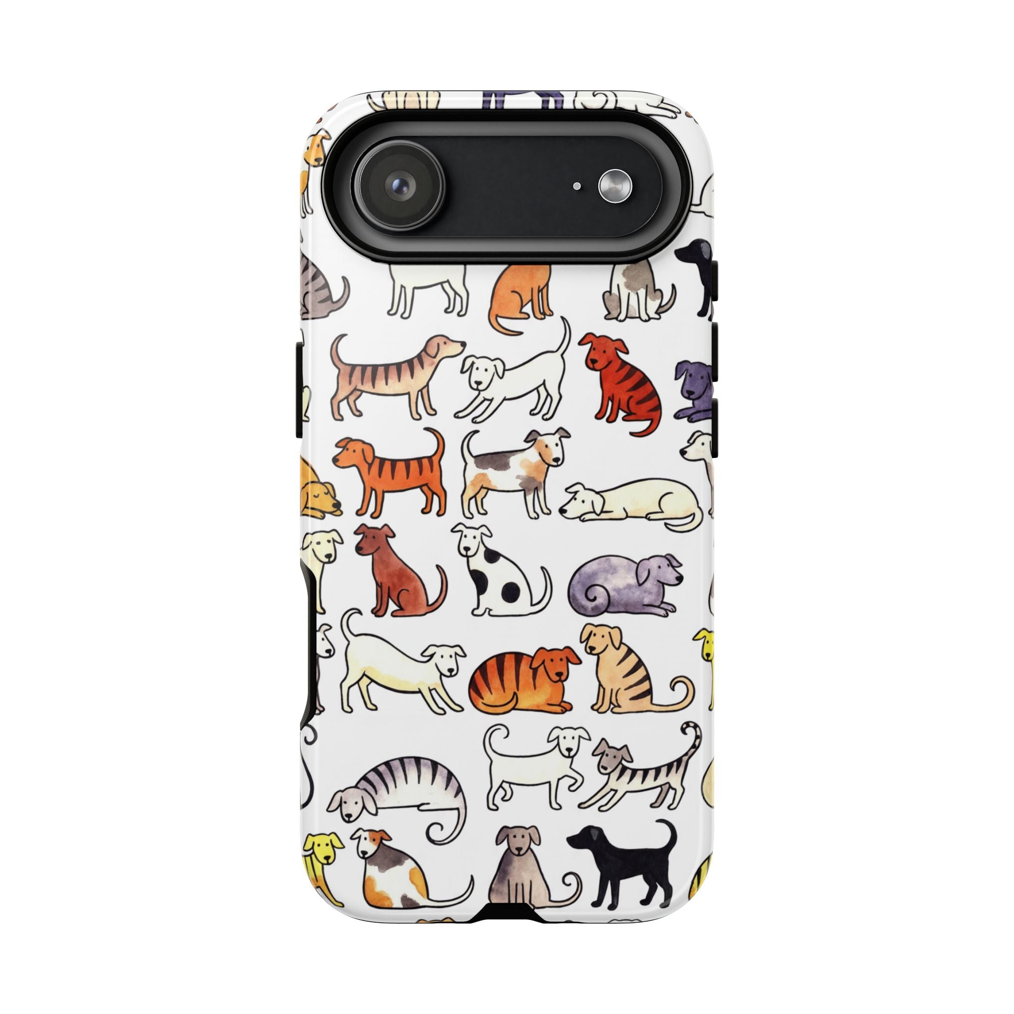Dog Pattern iPhone Case | Cute Colourful Dogs