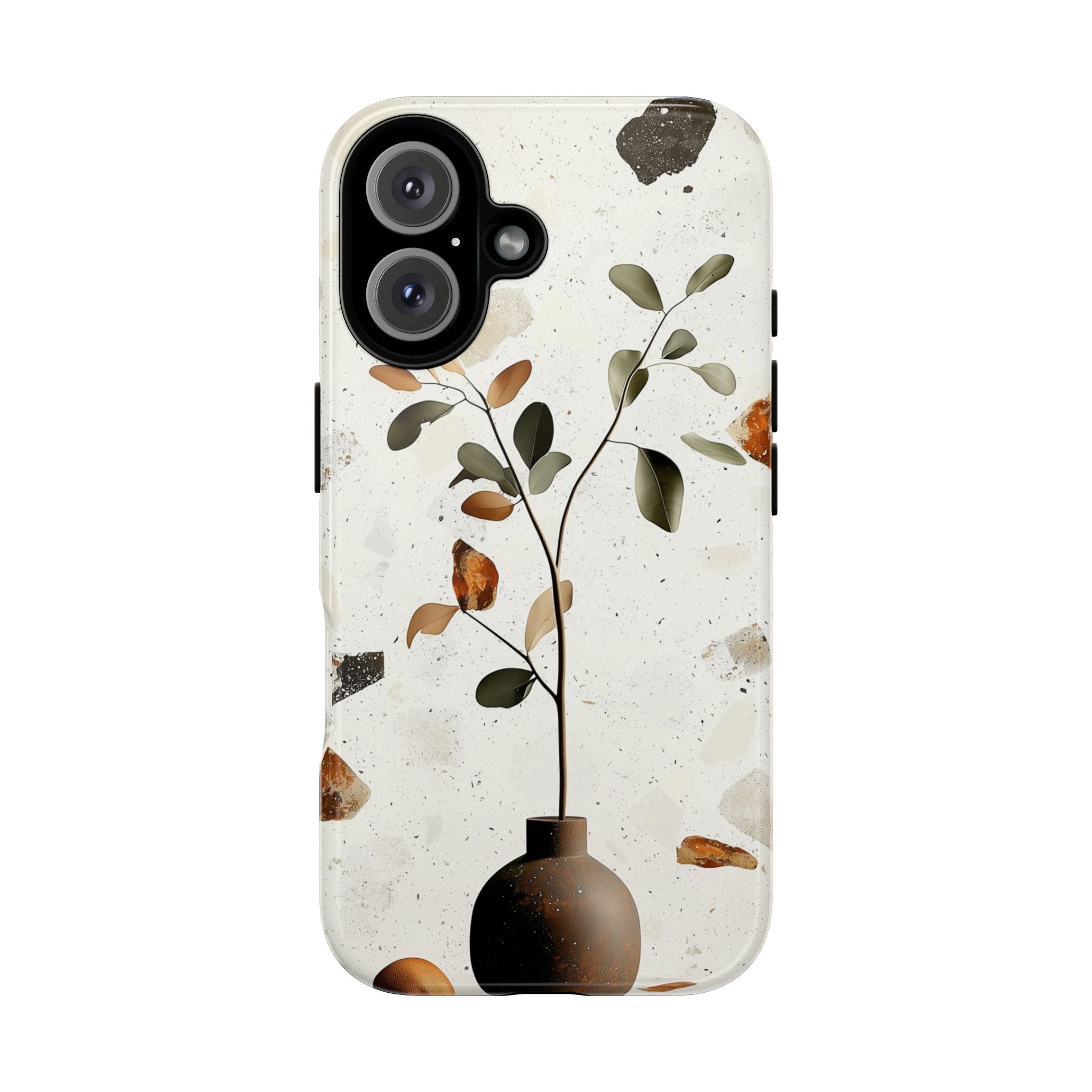 Floral Terrazzo iPhone Case | Minimal Vase Botanical