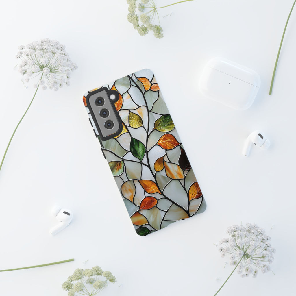 Stained Glass Autumn Leaves Mosaic Samsung Galaxy S Case