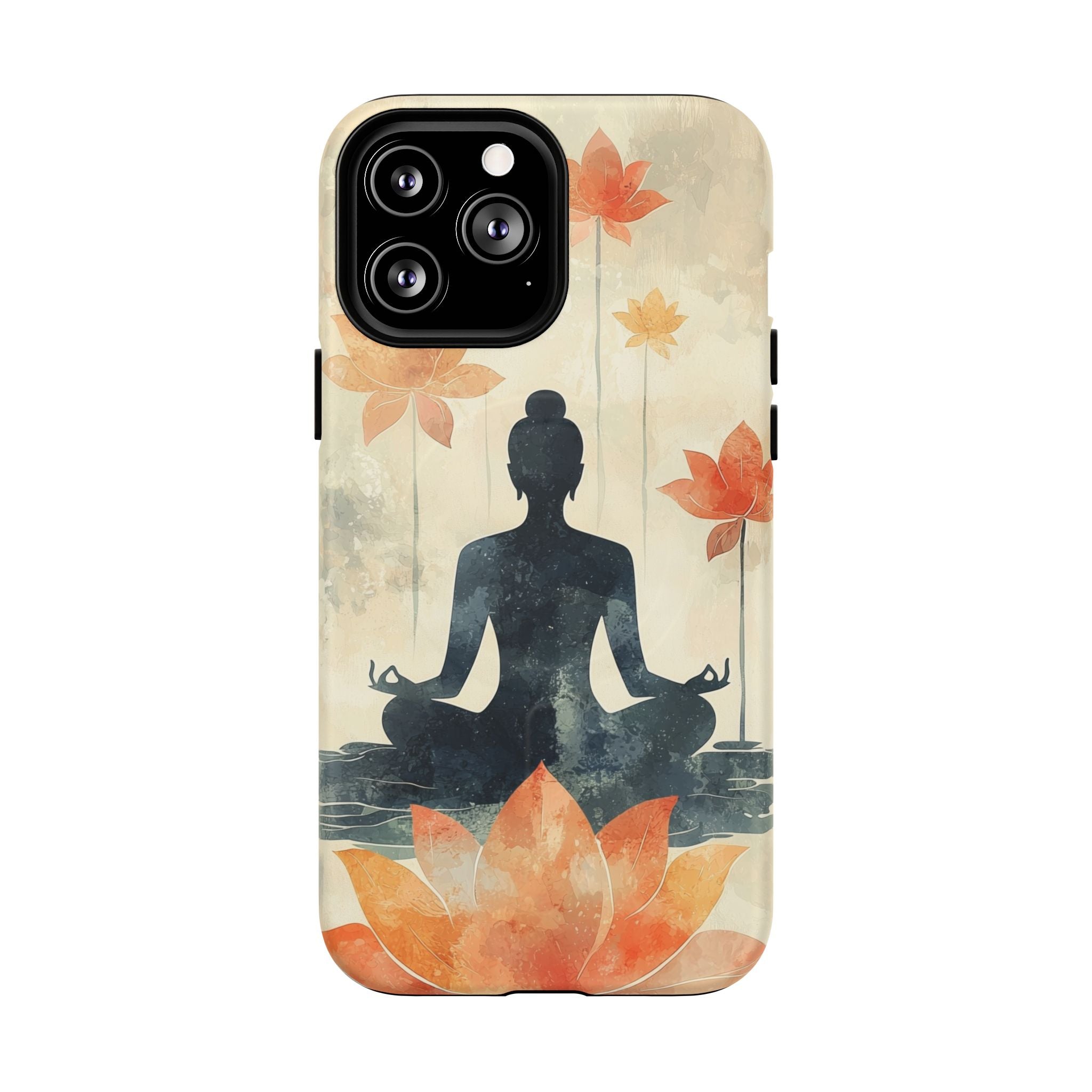 Custodia MagSafe per iPhone Yoga Lotus | Silhouette meditativa