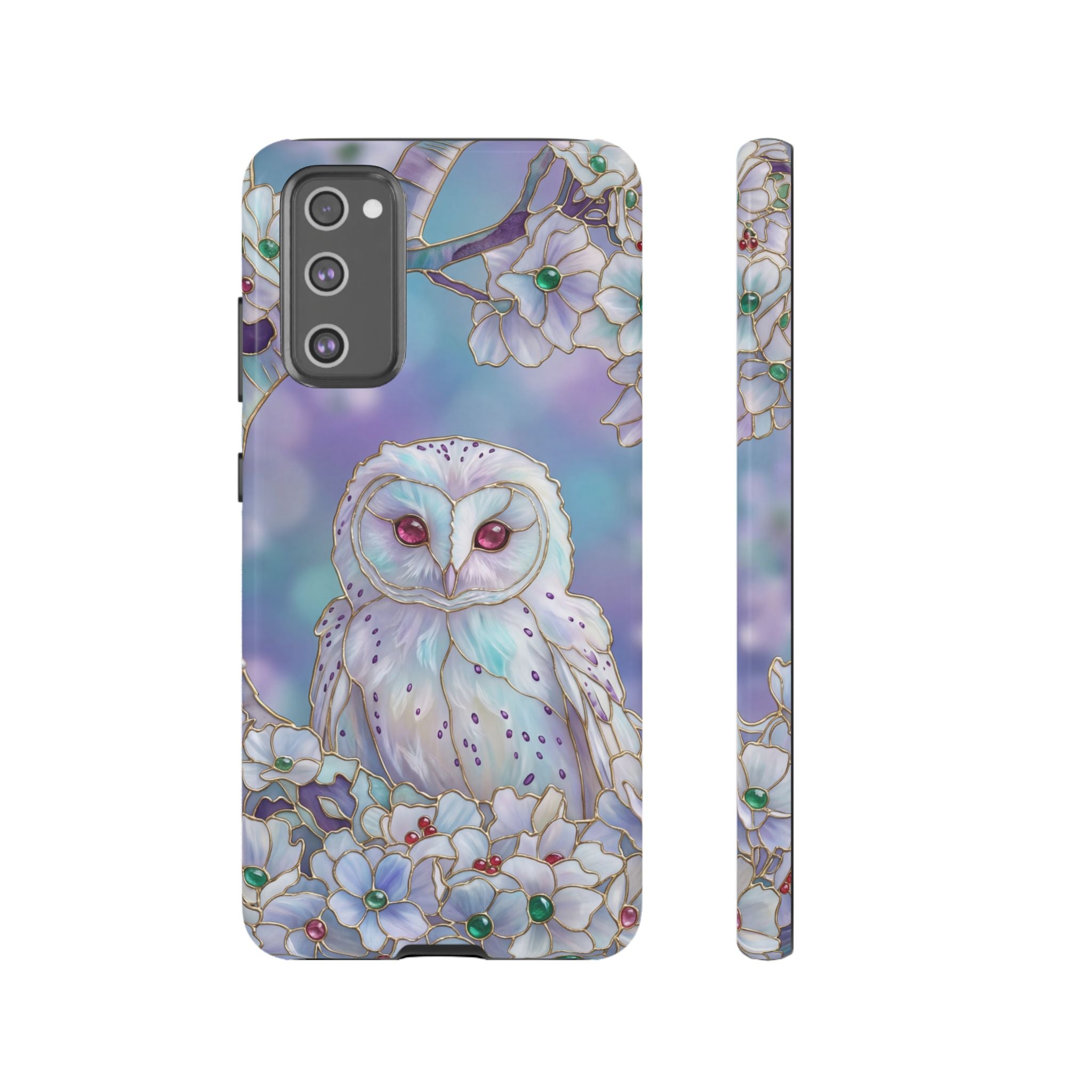 Floral Pastel Mystic Barn Owl Samsung Galaxy Case