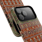 Batik Floral Protective Tough MagSafe iPhone Case