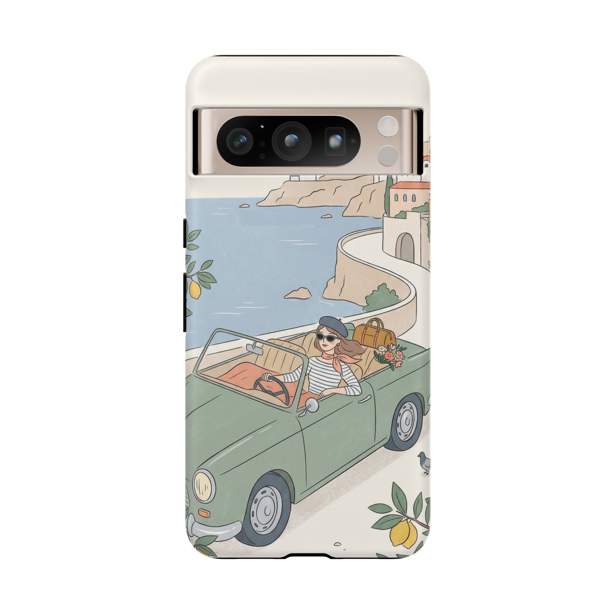 Retro Coastal Road Trip Design Google Pixel Phone Case