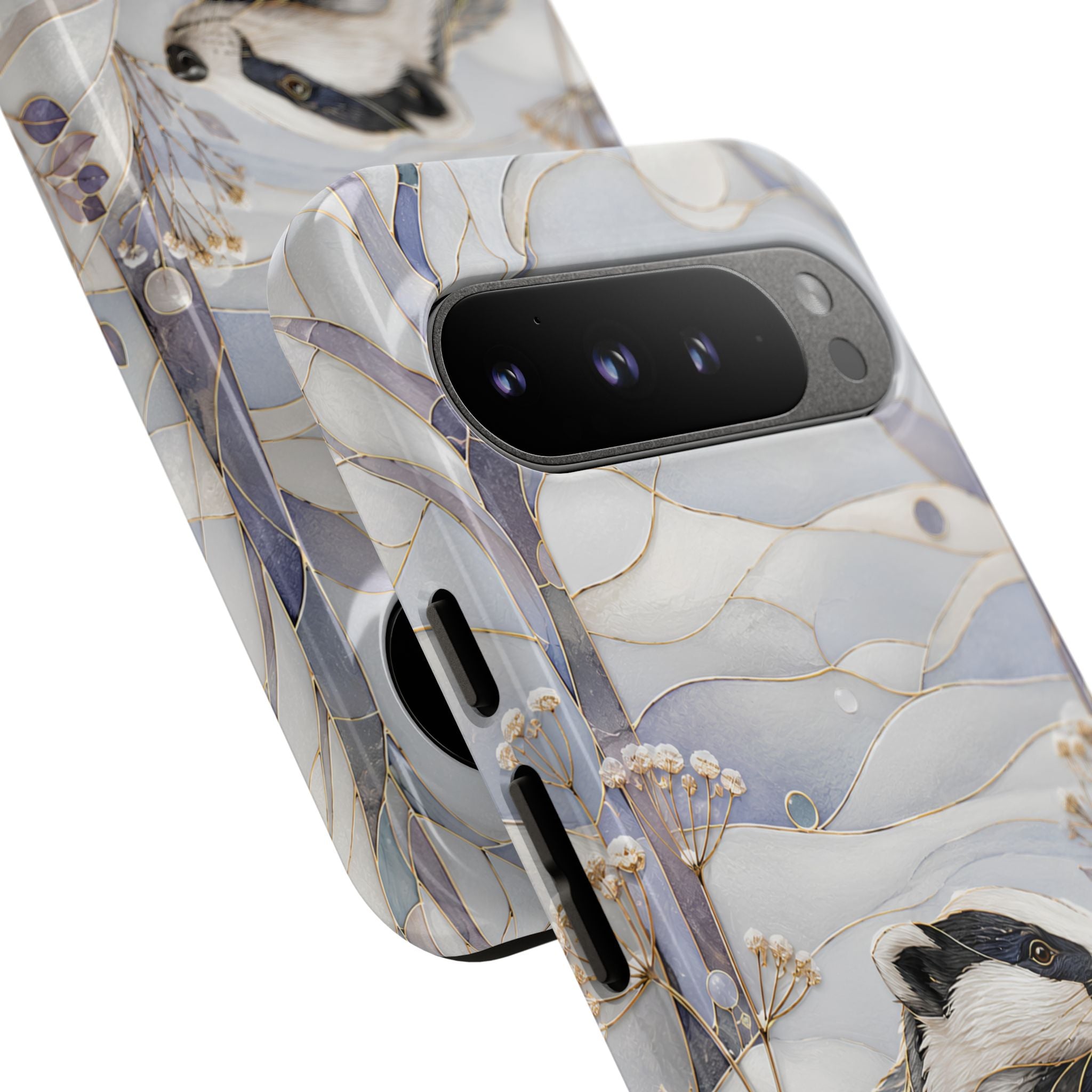 Badger Google Pixel Phone Case | Stained Glass Wildlife Phone Case