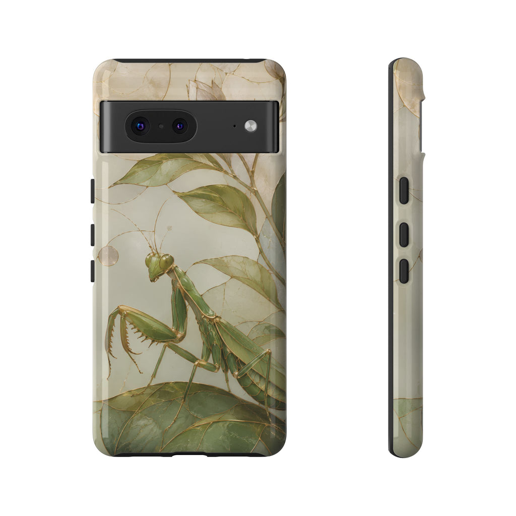 Praying Mantis Google Pixel Phone Case | Stained Glass Insect Phone Case