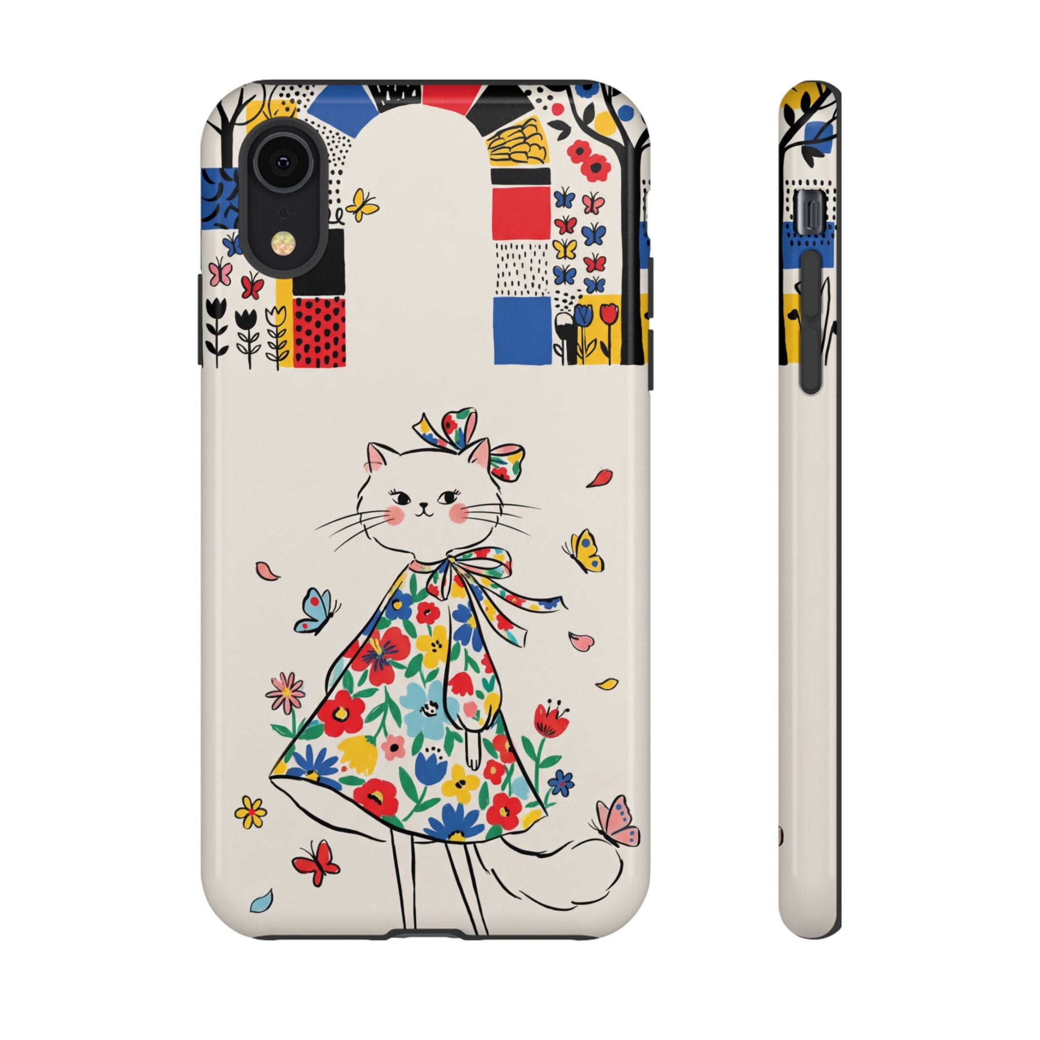 Floral Kitty iPhone Case | Cute Cat