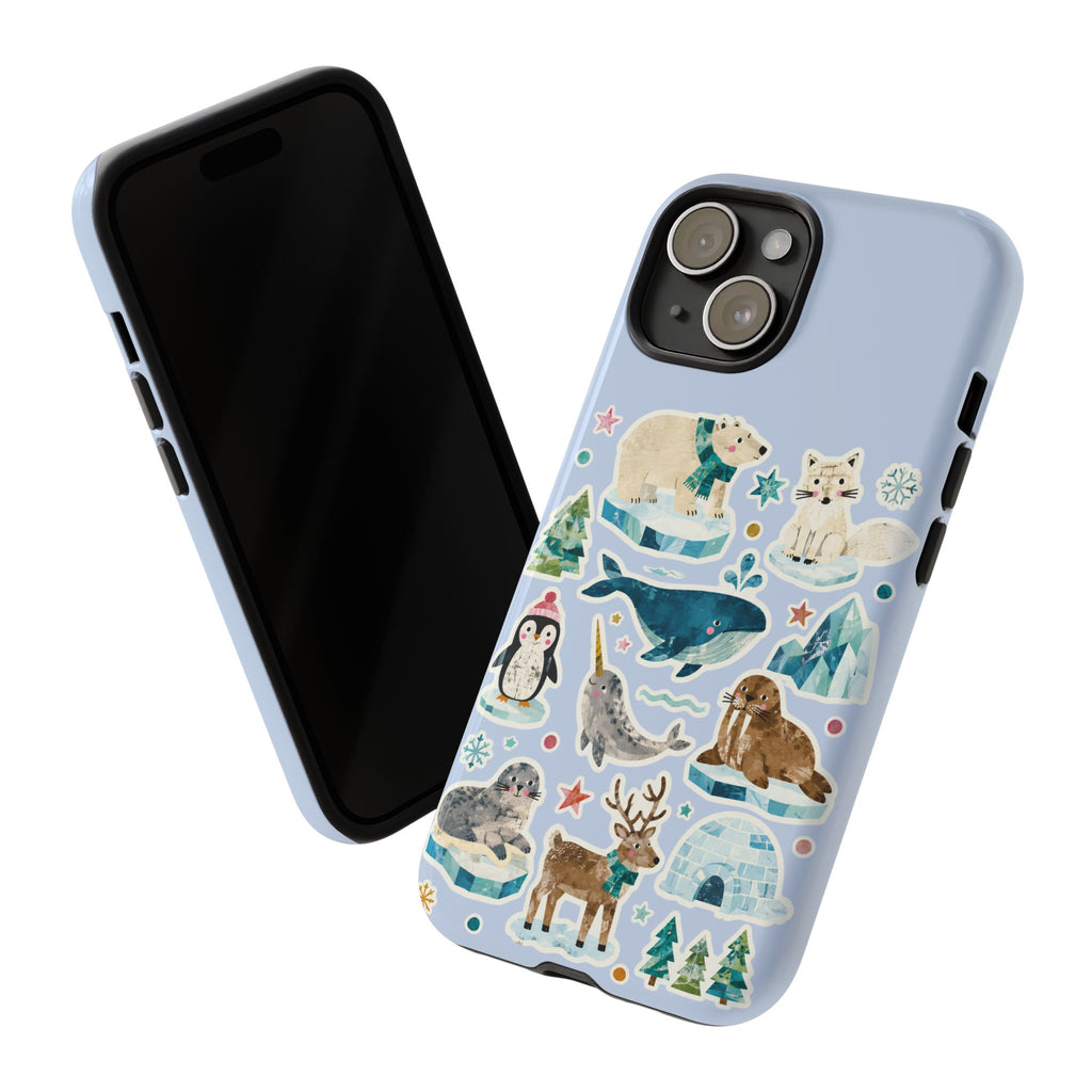Cute Arctic Animals Tough iPhone Case