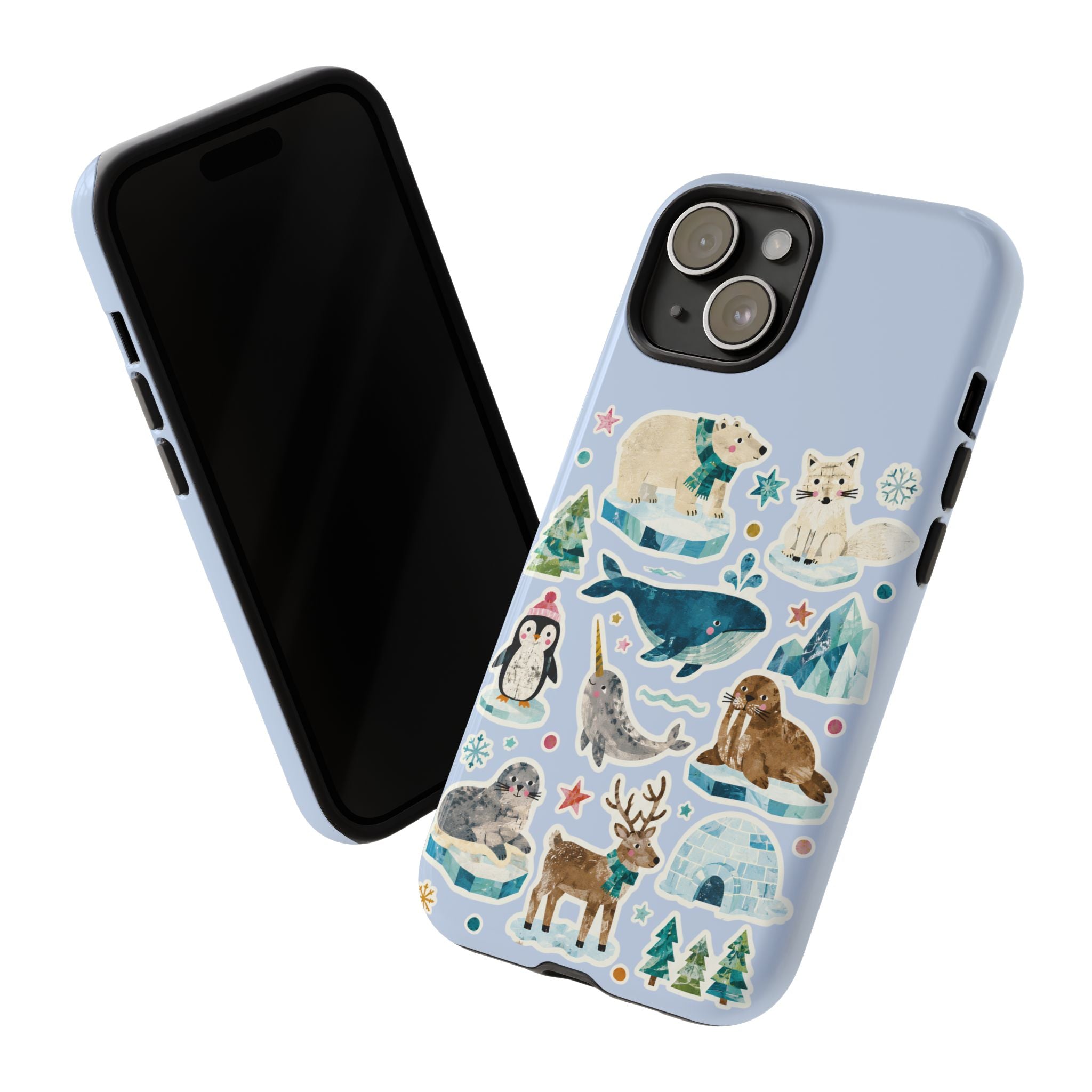 Cute Arctic Animals Tough iPhone Case
