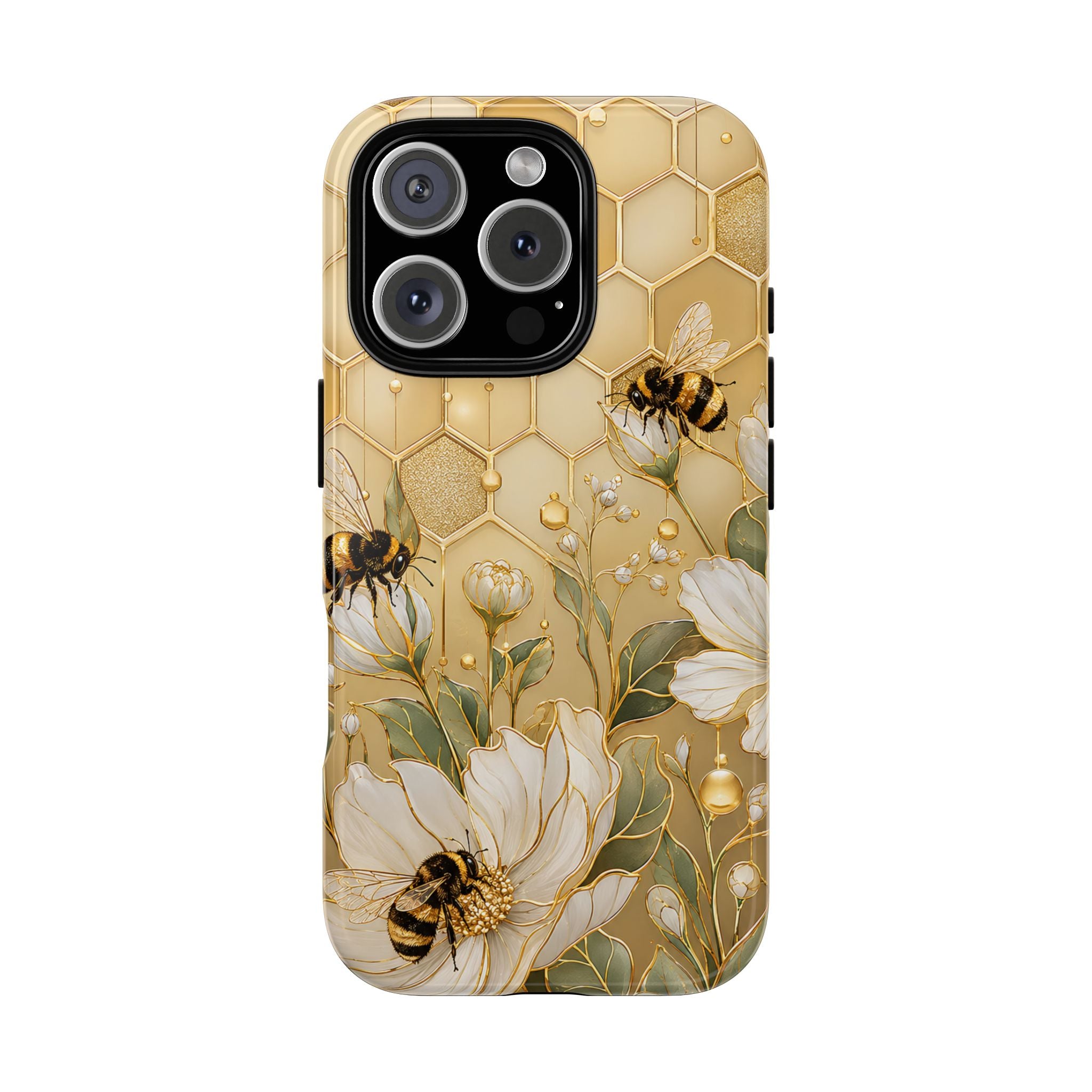 Bee Floral iPhone Case | Honeycomb Wildflower Cover