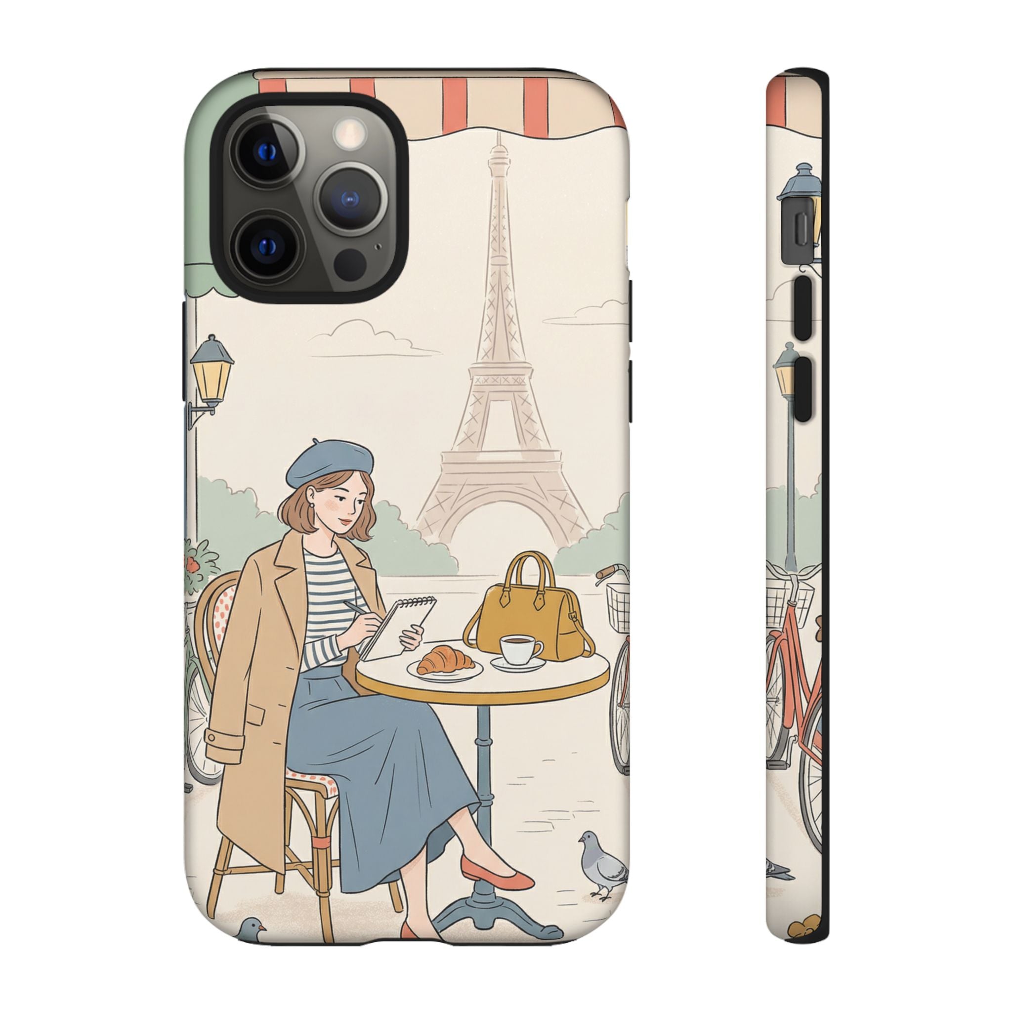 Paris Cafe iPhone Case | Cute Vintage Eiffel Tower Travel