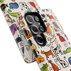 Cat Pattern Tough Samsung Galaxy Case | Colourful Cartoon Cats
