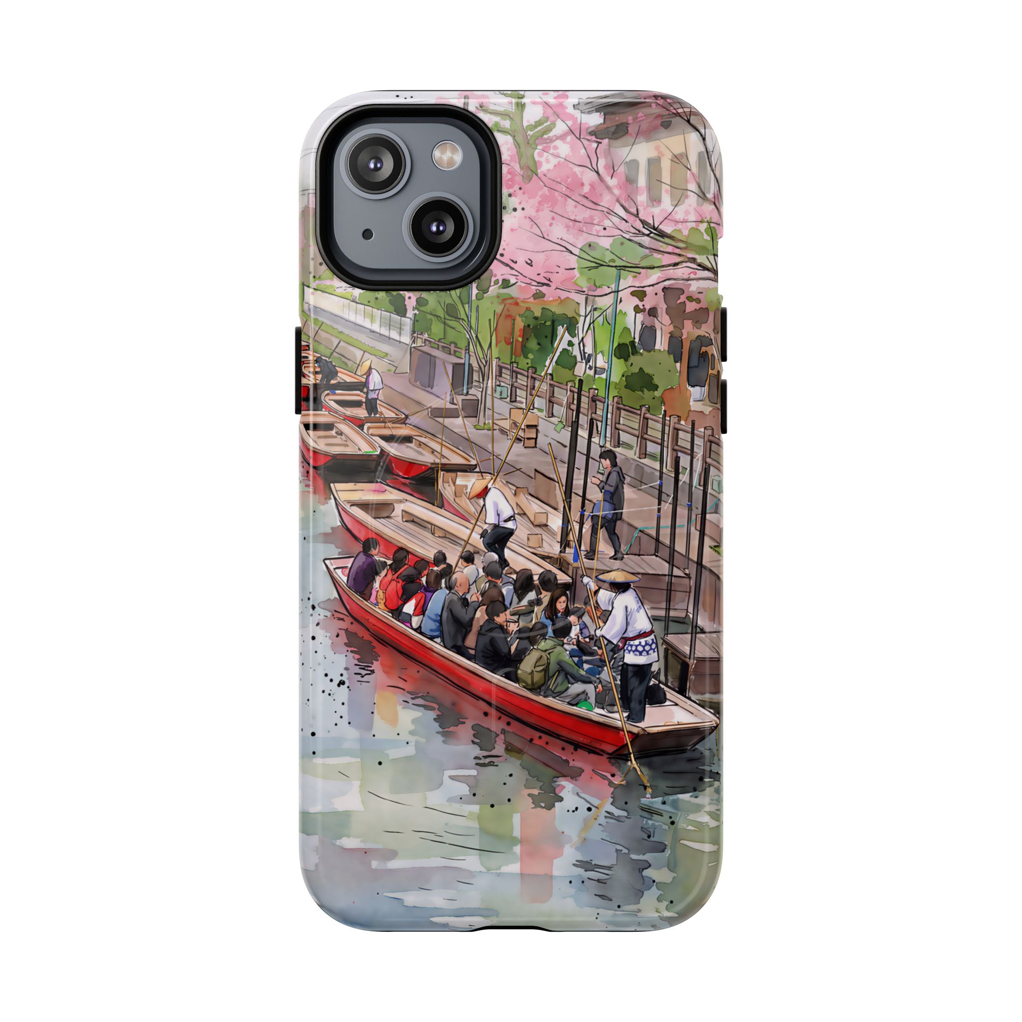 Japan Canal Boat Serenity | Art MagSafe iPhone Case