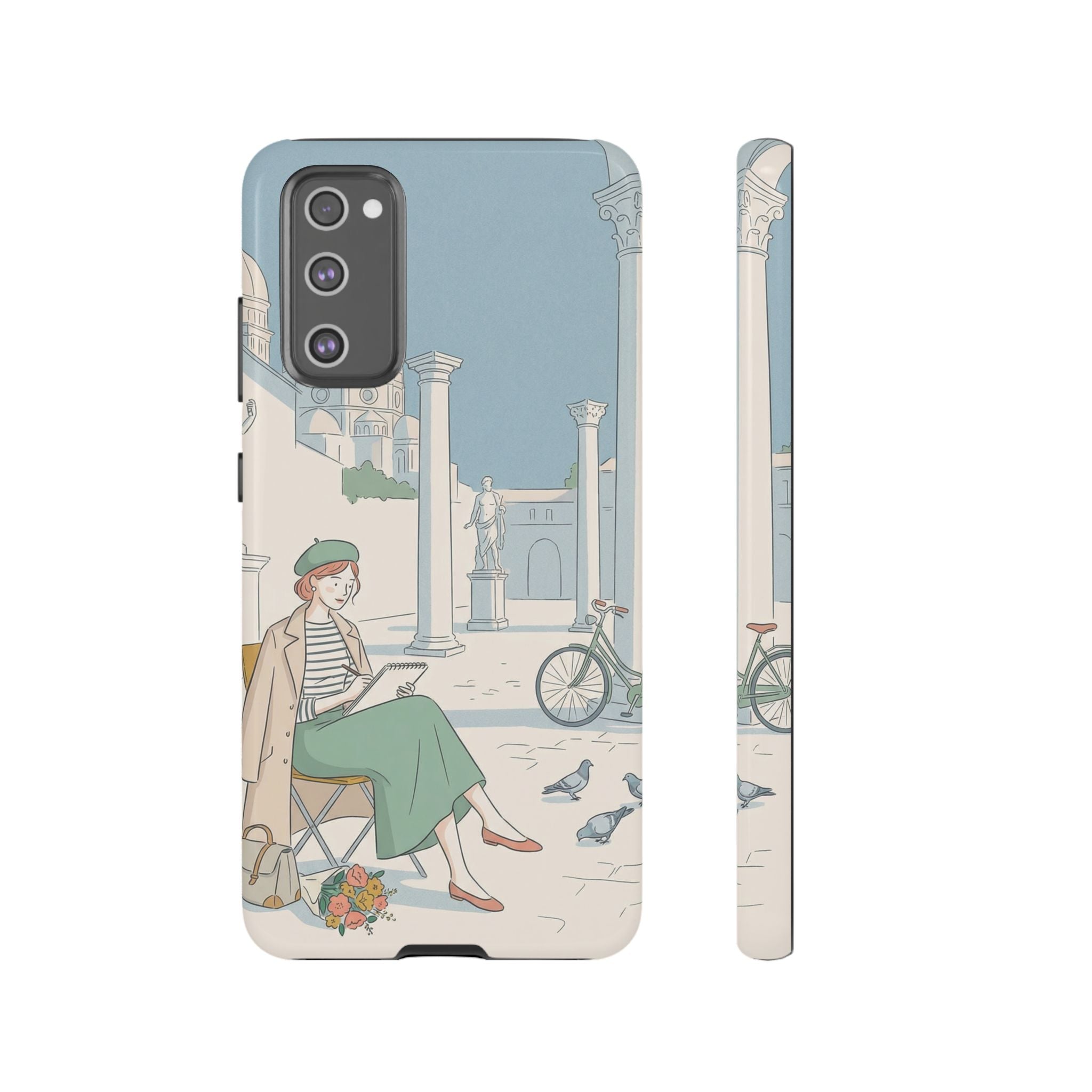 Florence Art Aesthetic Samsung Galaxy Phone Case | Renaissance Italy Travel Illustration