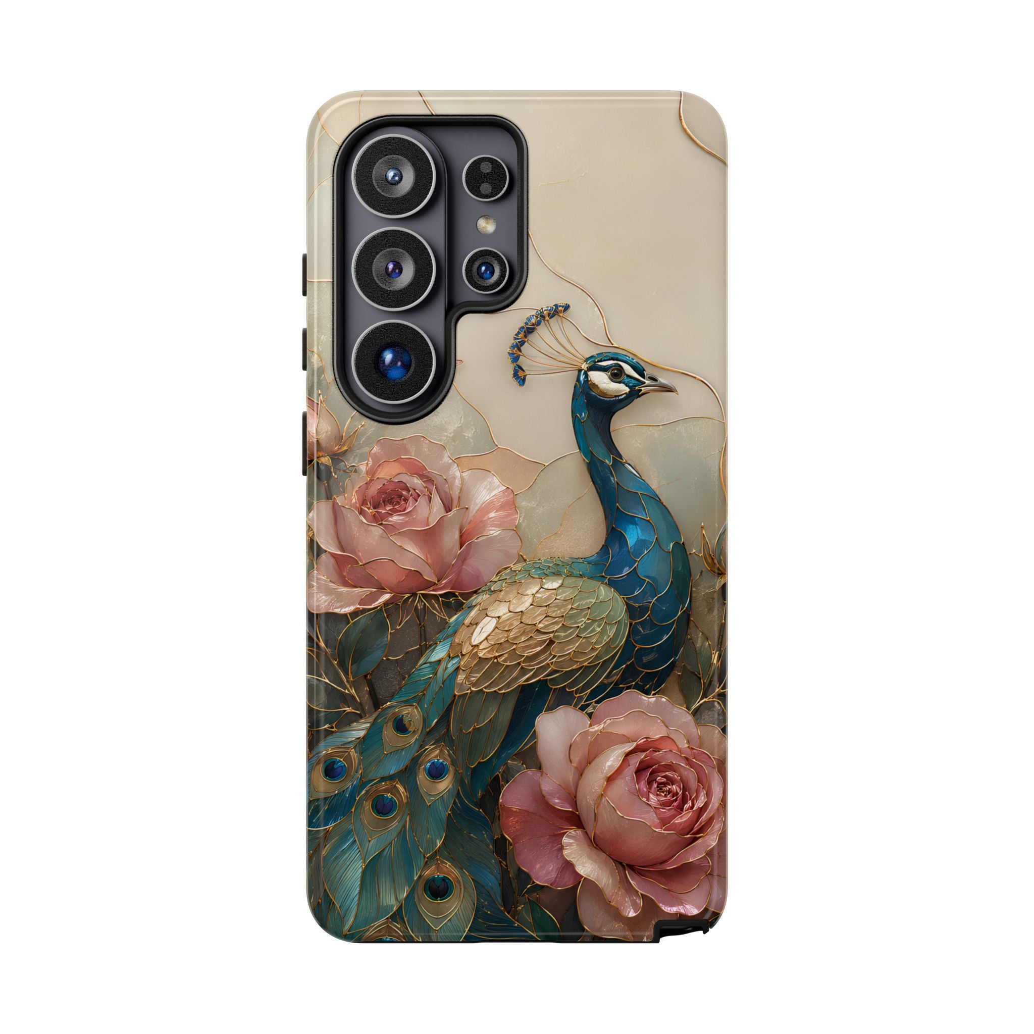 Peacock & Rose Samsung Galaxy Phone Case | Vintage Floral Phone Case