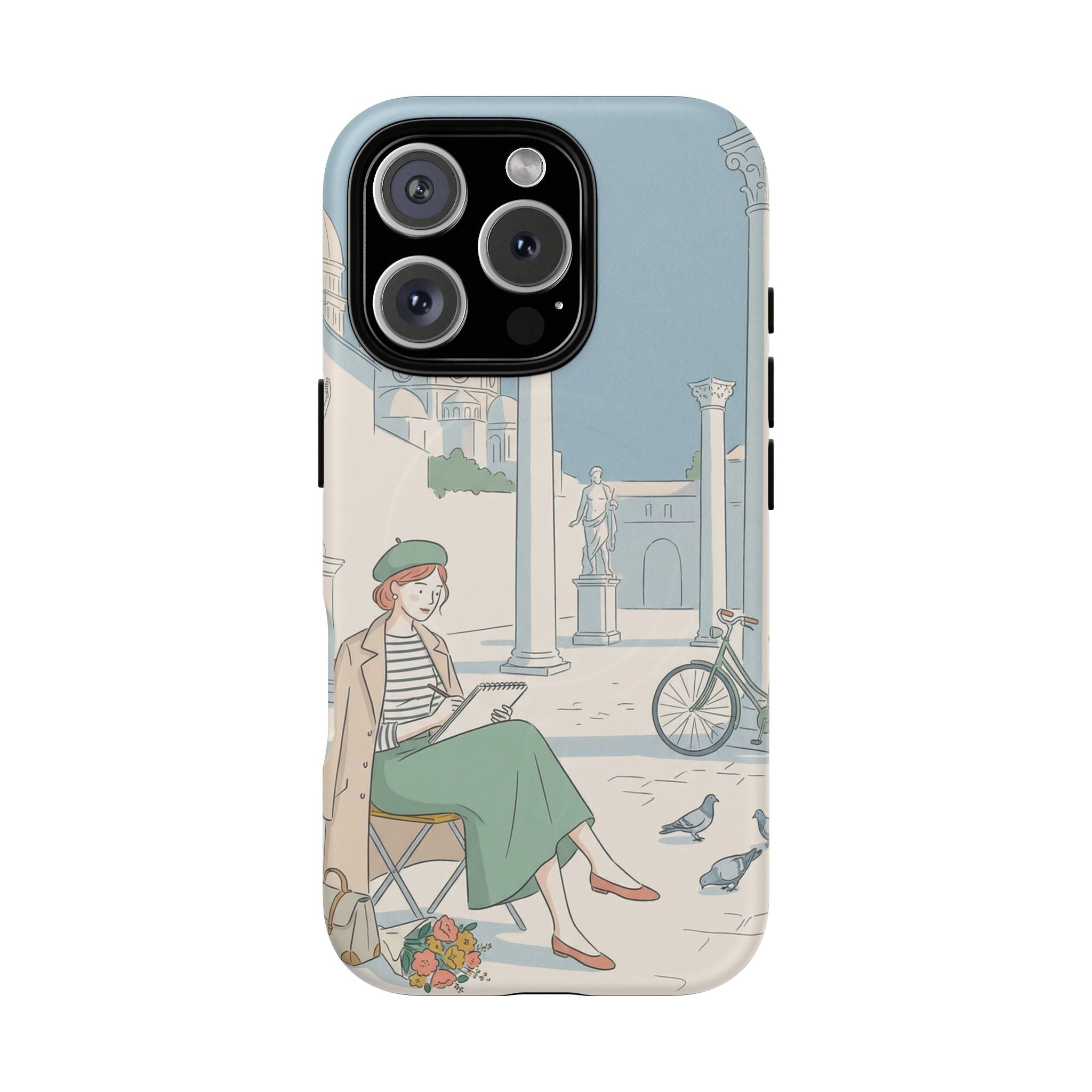 Florence Art Aesthetic MagSafe iPhone Case | Renaissance Italy Travel Illustration