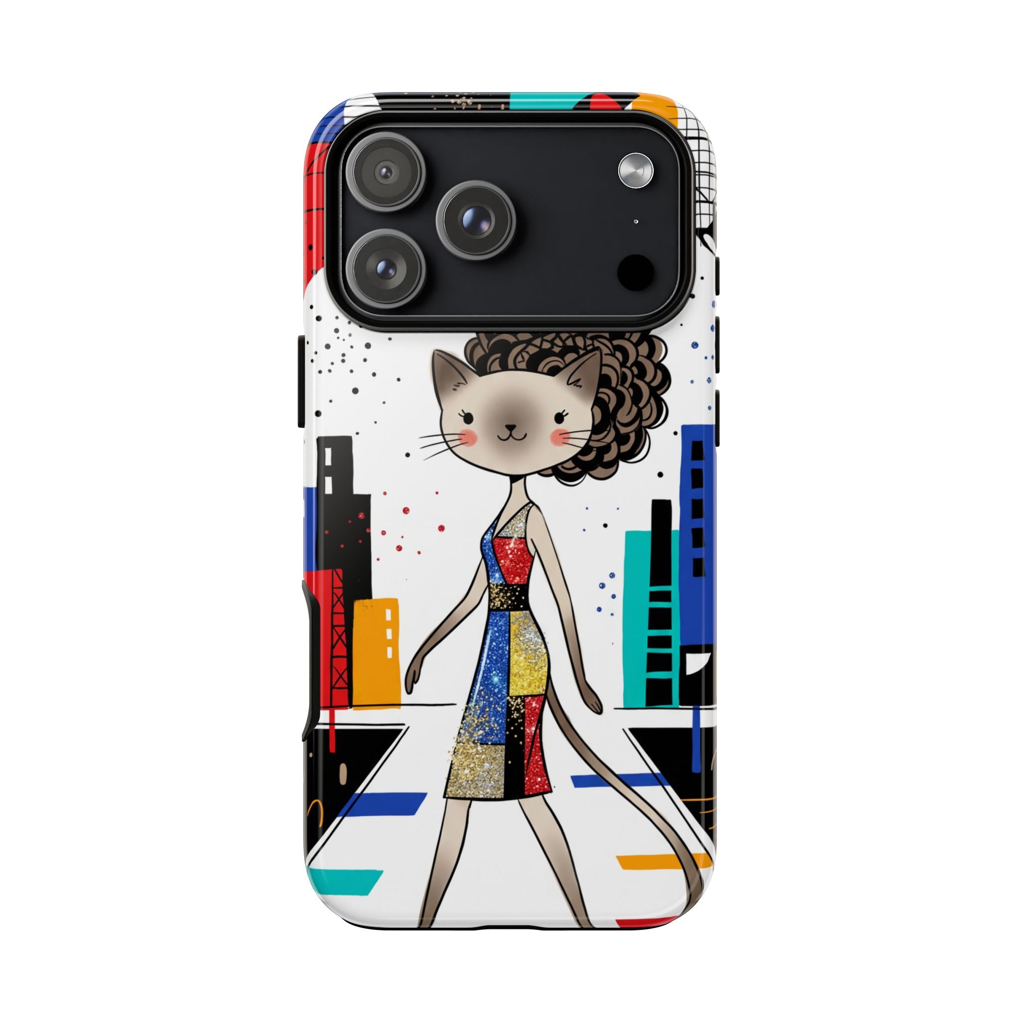 Catwalk City iPhone Case | Cute Fashion Cat