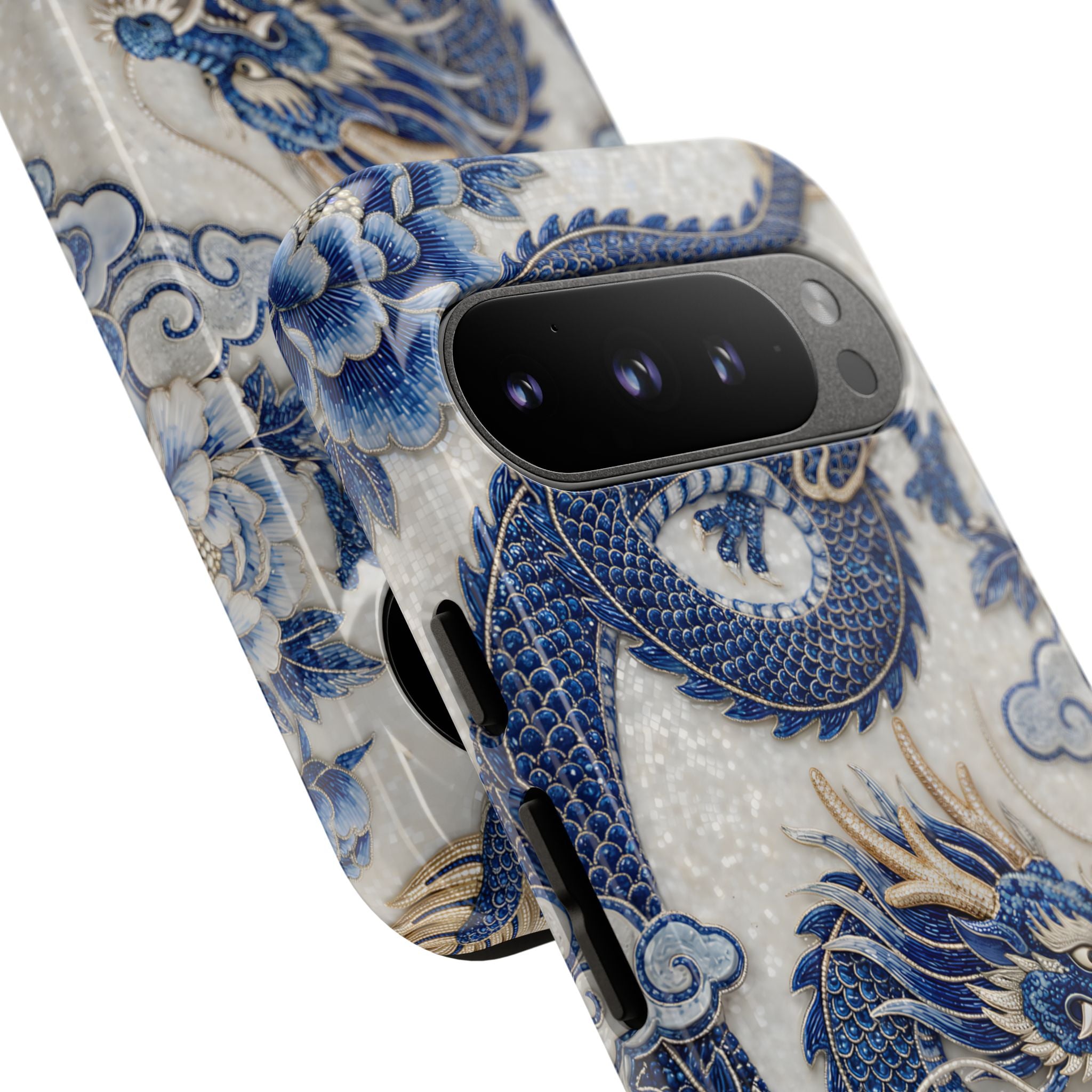 Asian Zodiac Dragon Google Pixel Phone Case V2 | Blue & White Porcelain Luxury Protective Case | Year of the Dragon Gift