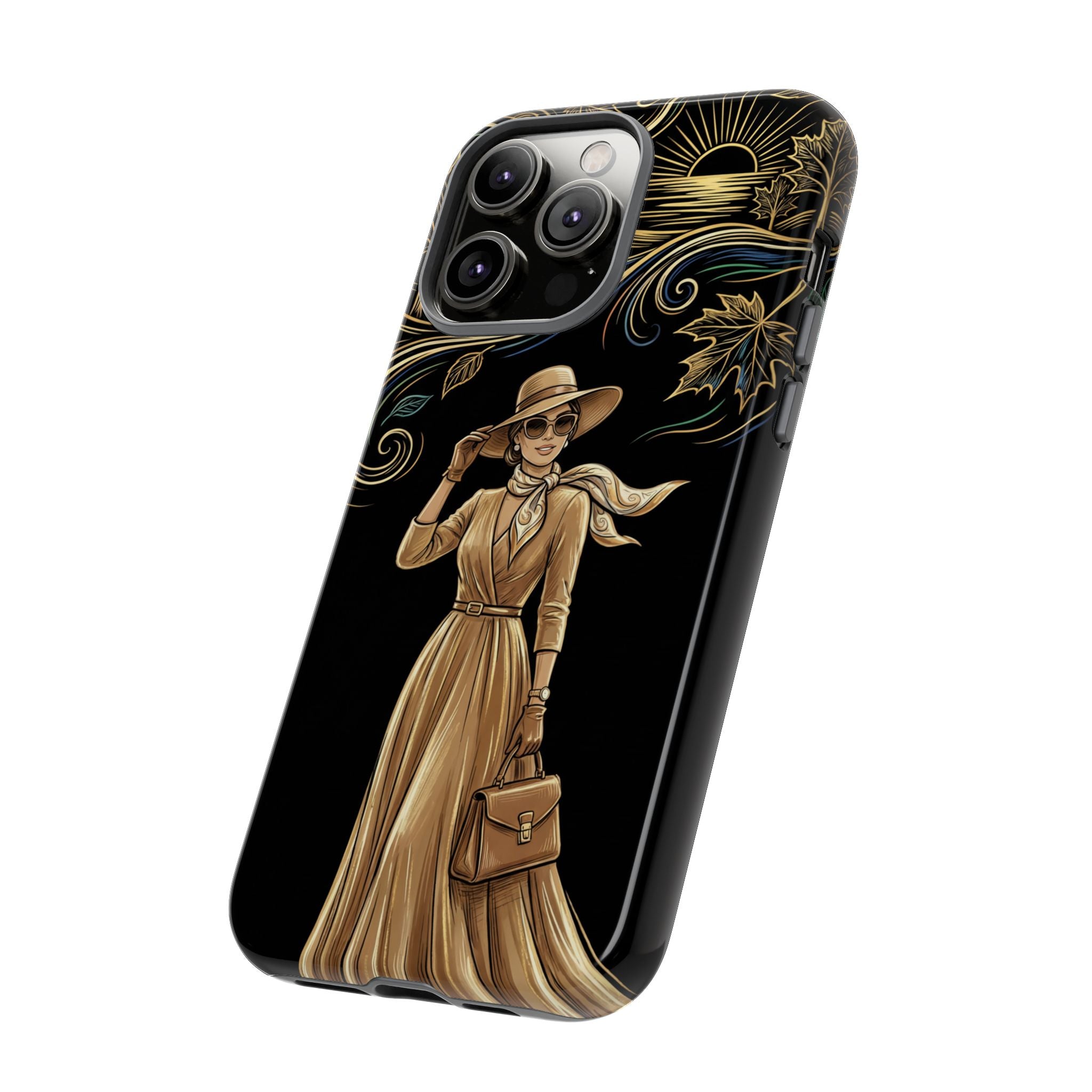 Vintage Autumn Lady iPhone Case