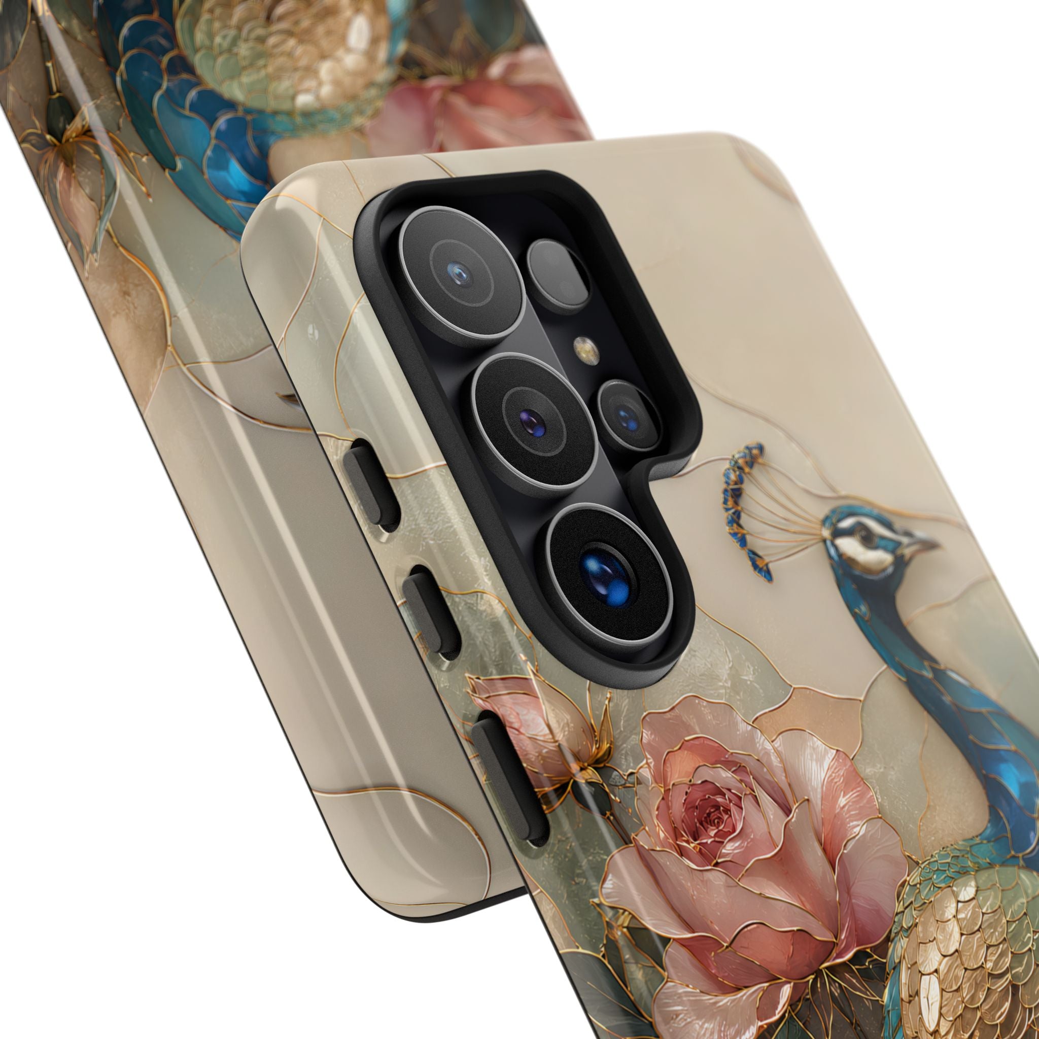 Peacock & Rose Samsung Galaxy Phone Case | Vintage Floral Phone Case