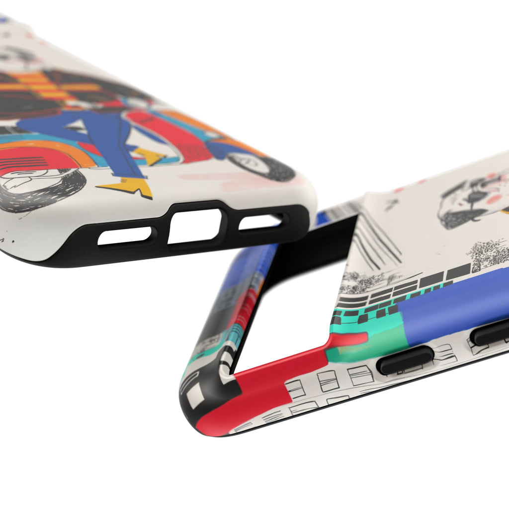 Bulldog Vespa Google Pixel Phone Case | Retro Scooter Dog Protective Cover