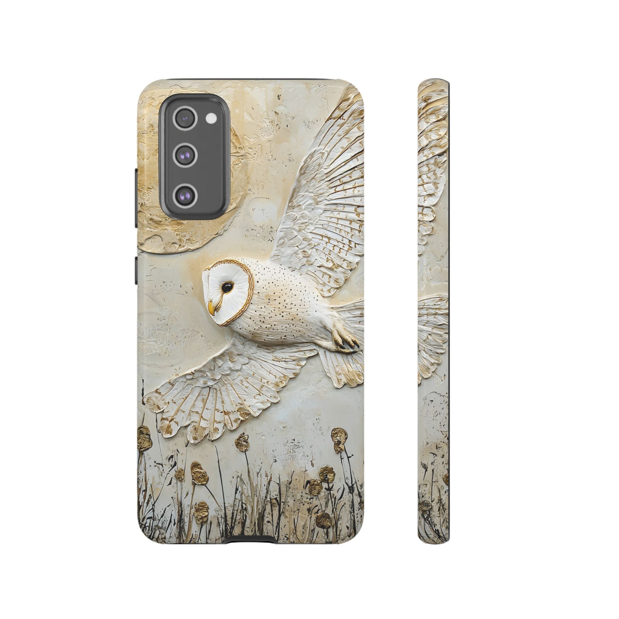 Barn Owl Samsung Galaxy Case — Elegant Flying Owl Wildlife