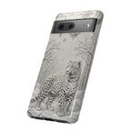 Snow Leopard Google Pixel Phone Case | Winter Moon Forest Protective Phone Cover