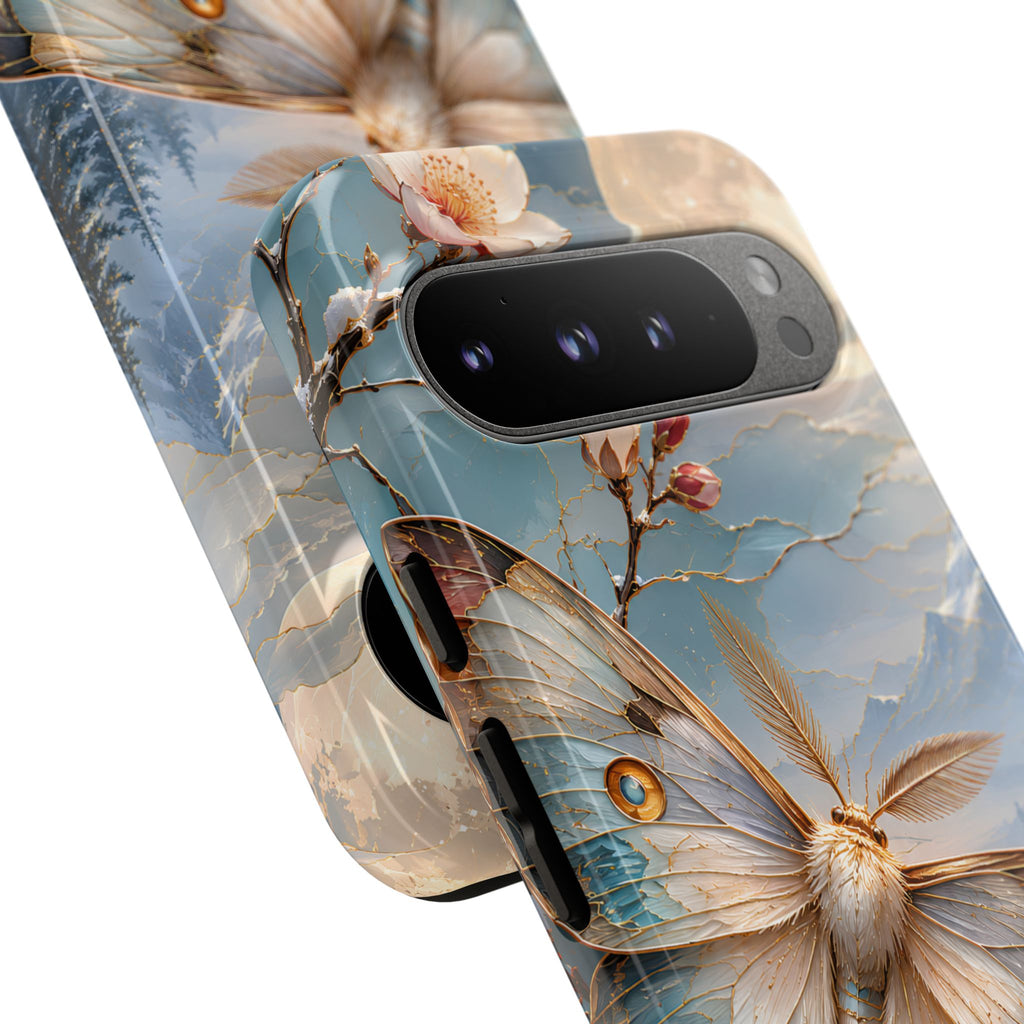 Luna Moth Google Pixel Phone Case | Cherry Blossom Phone Case