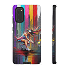 Colour Splash Tennis Samsung Galaxy Phone Case | Vibrant Female Player Art