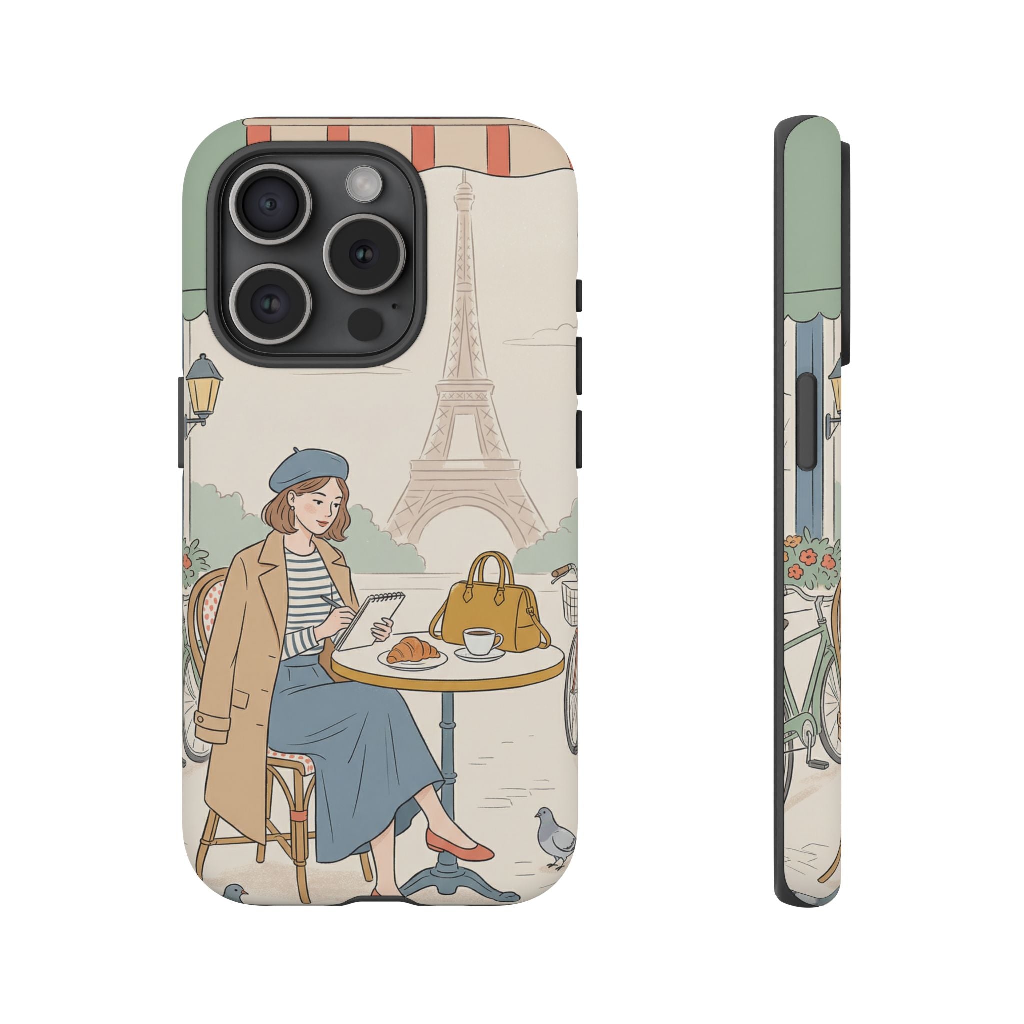 Paris Cafe iPhone Case | Cute Vintage Eiffel Tower Travel