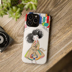 Illustrated Trench Coat Fashion Chic City Girl iPhone Case