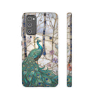 Custodia per Samsung Galaxy con motivo in vetro colorato con pavone