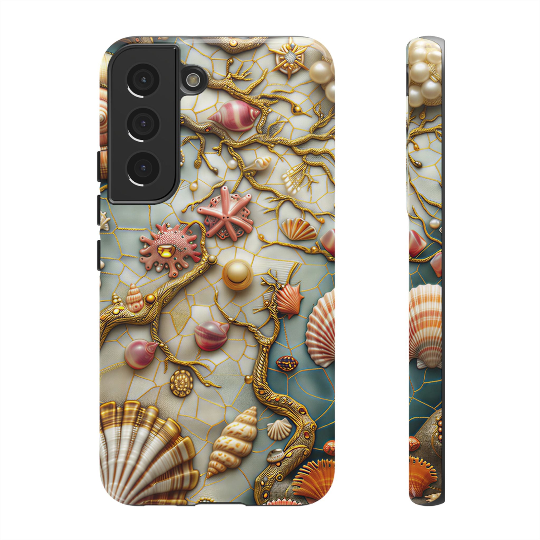 Decorative Seashell & Pearl Beach Design Samsung Galaxy Case
