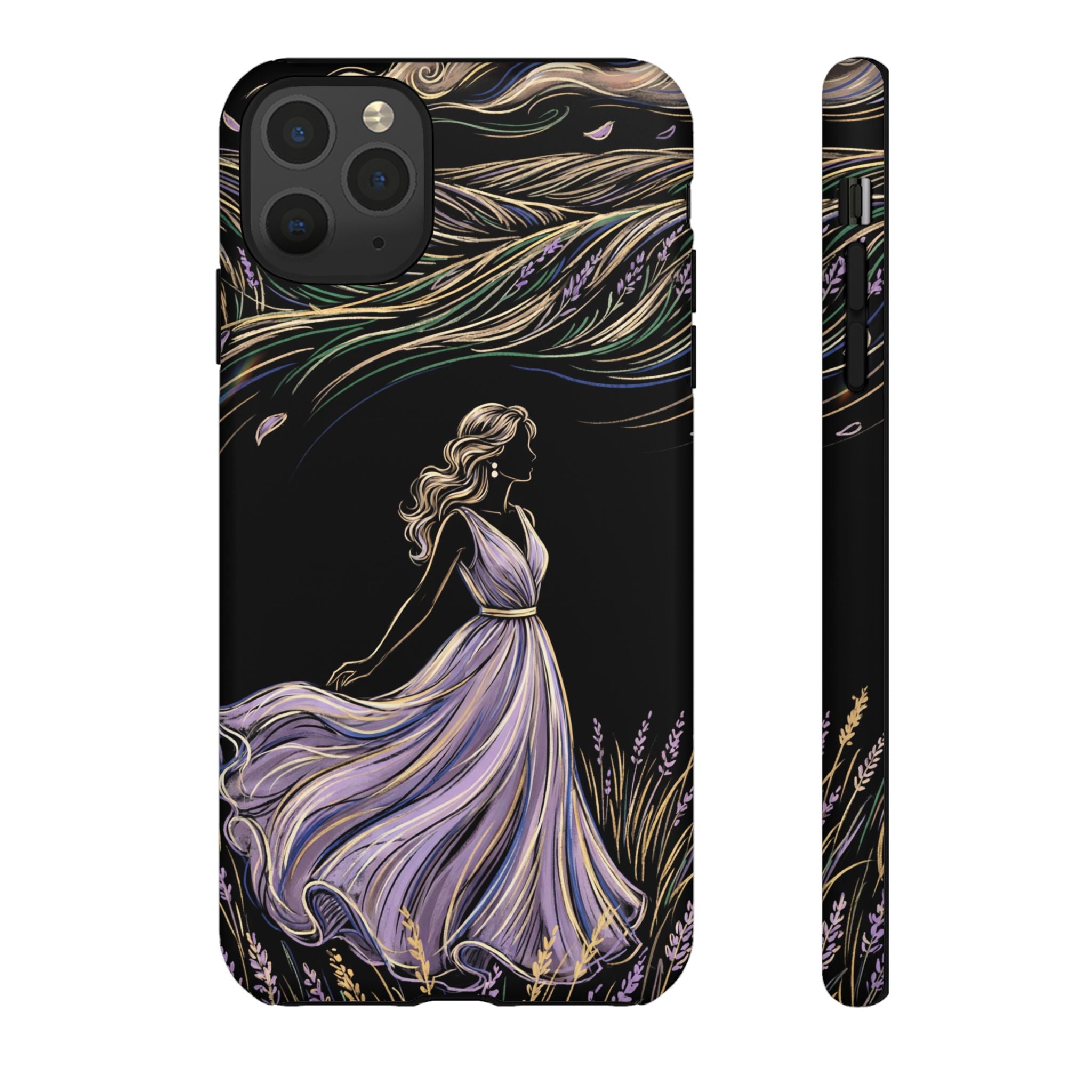 Lavender Breeze iPhone Case | Elegant Dancing Woman Floral Protection