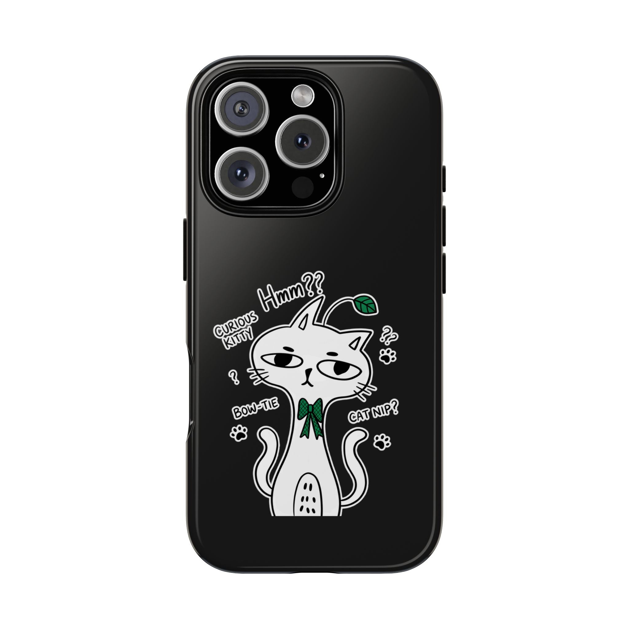 Cover per telefono Gatto Carino Confuso — Custodia protettiva con grafica "Hmm??"
