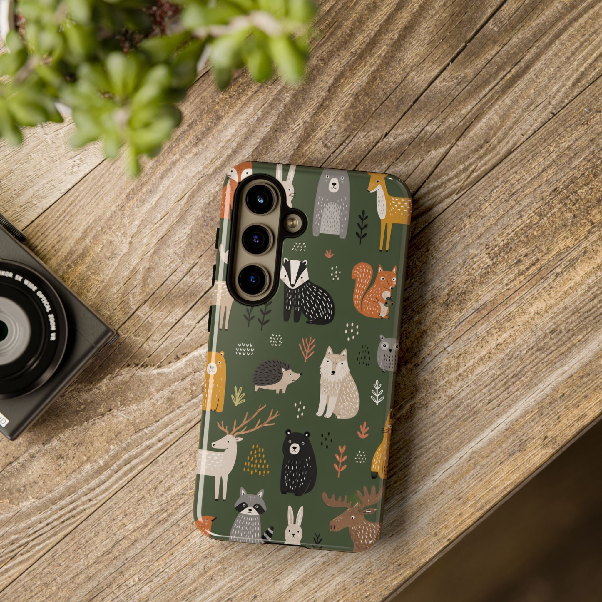 Woodland Animals Samsung Galaxy Phone Case | Forest Creature Art Cover