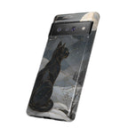 Black Cat Google Pixel Phone Case | Moonlit Winter Phone Case