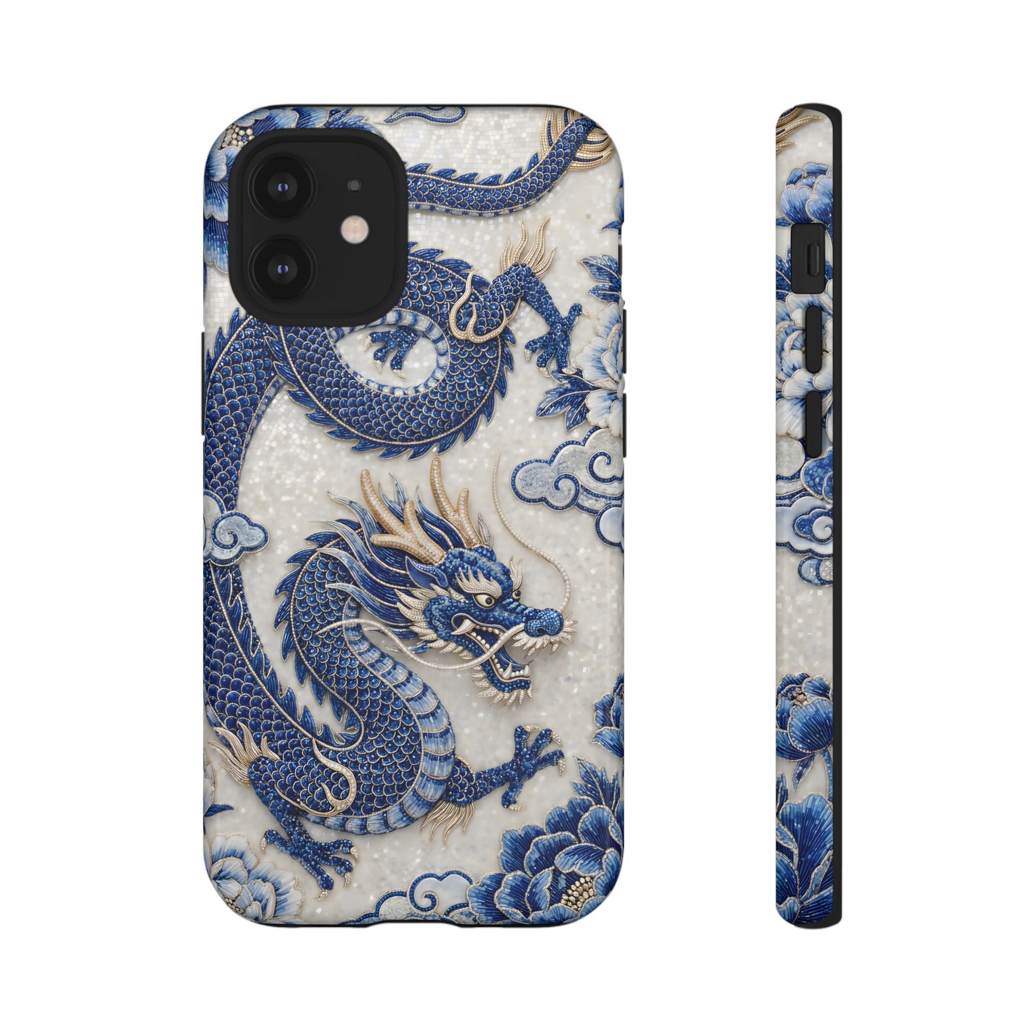 Asian Zodiac Dragon iPhone Case V2 | Blue & White Porcelain Luxury Protective Case | Year of the Dragon Gift