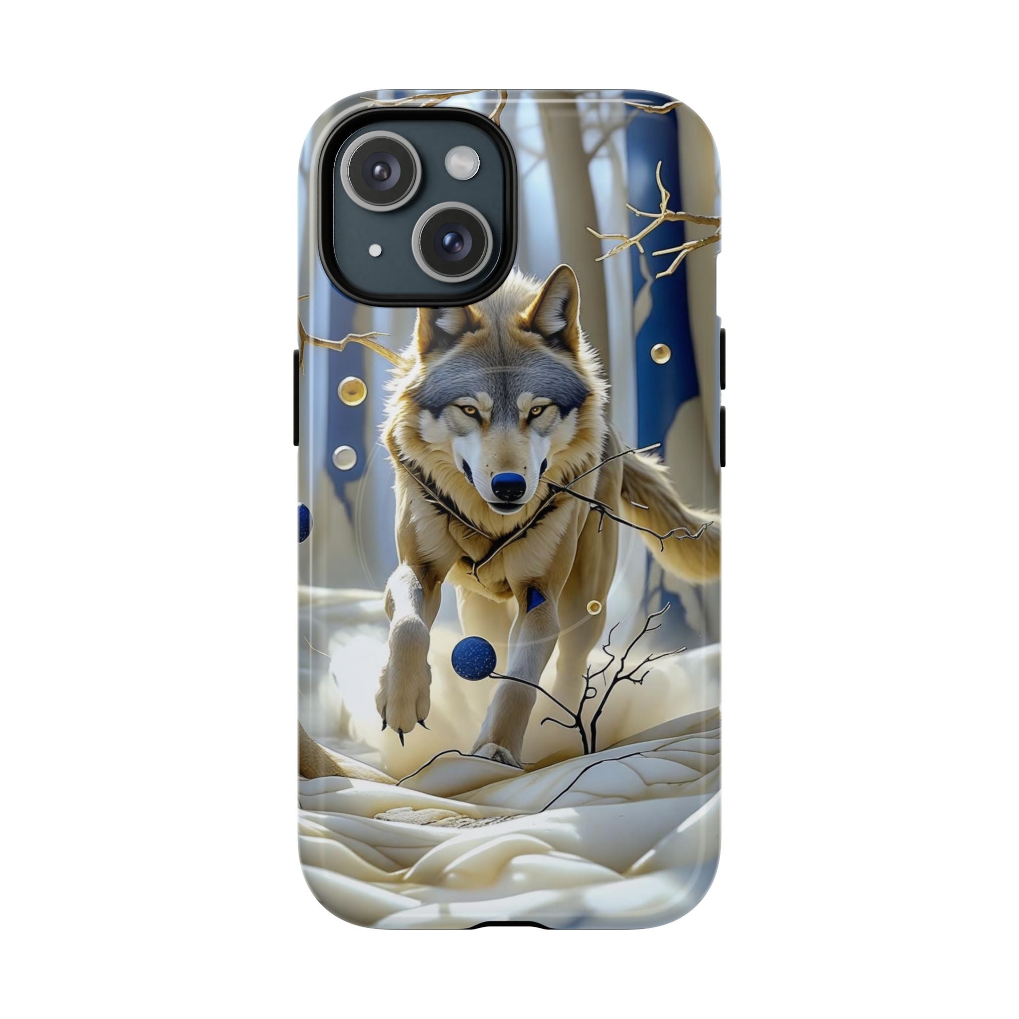 Wolf Running Tough MagSafe Protective iPhone Case