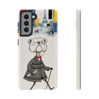 Vintage Dapper Gentleman Bulldog Samsung Galaxy Phone Case