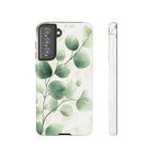 Botanical Eucalyptus Tough Samsung Galaxy Phone Case | Green Watercolour Leaf
