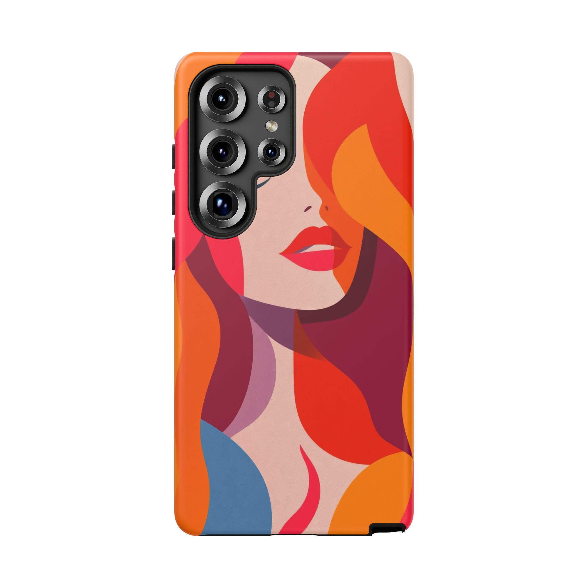 Retro Pop Art Woman Samsung Galaxy Case | Bold Colourful Abstract Portrait
