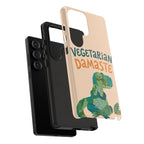 Cute Dinosaur Tough Samsung Galaxy Phone Case | Whimsical Meditating Dino Cover