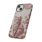 Cover iPhone Gatto Floreale Vintage | Cover iPhone Luna Rosa e Rose