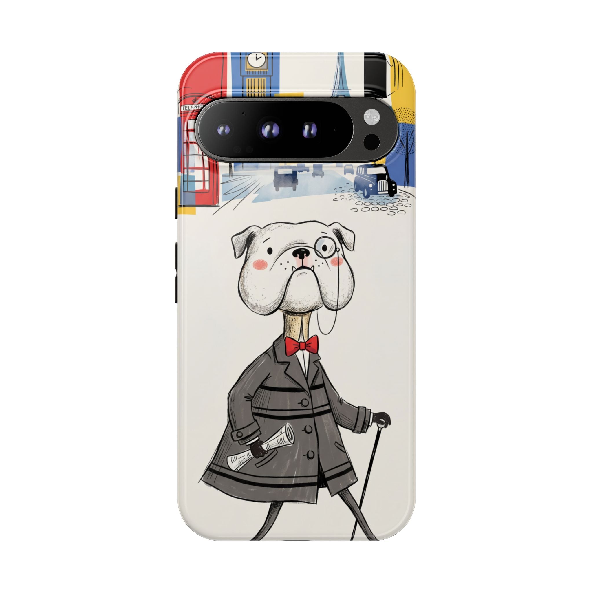 Vintage Dapper Gentleman Bulldog Google Pixel Phone Case