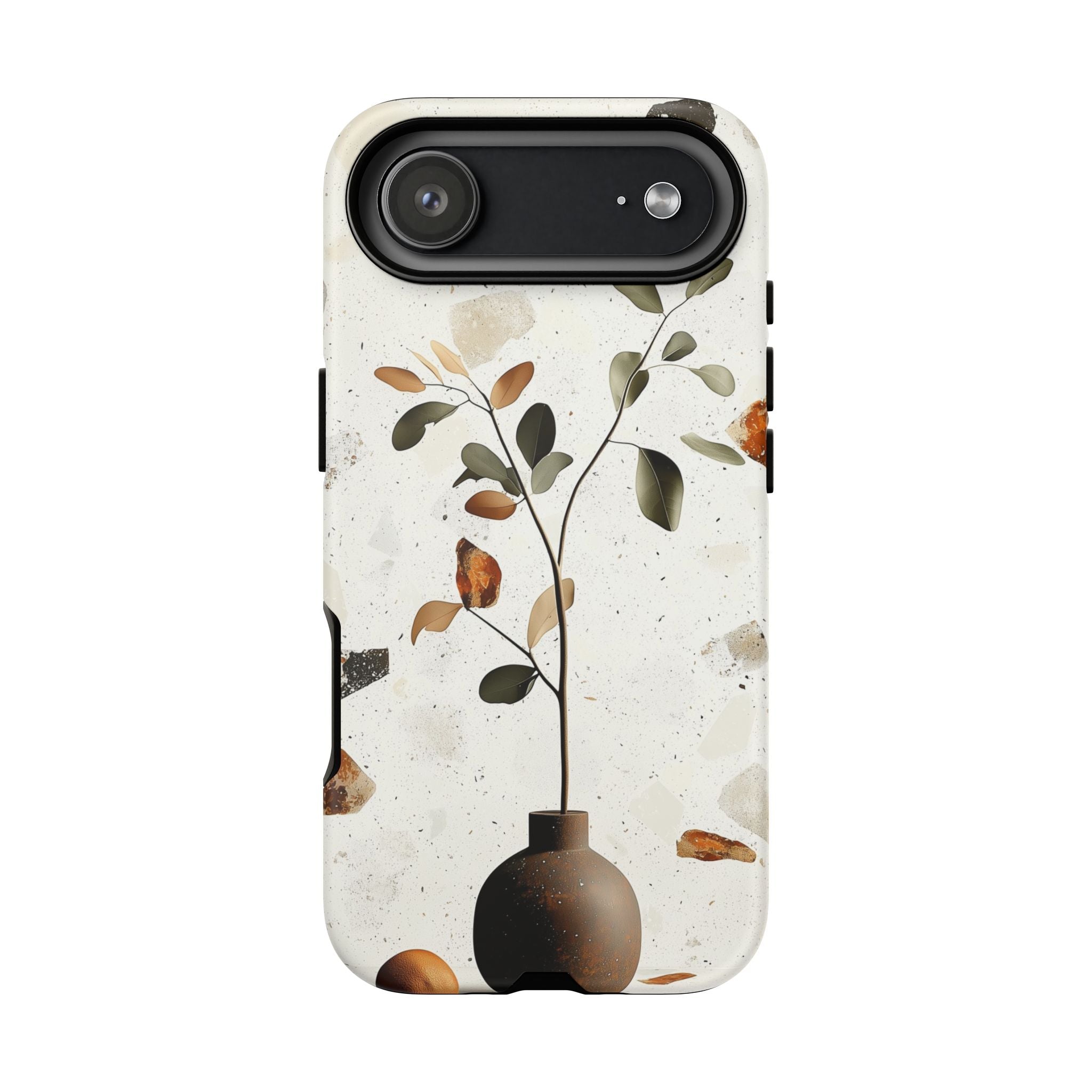 Floral Terrazzo iPhone Case | Minimal Vase Botanical