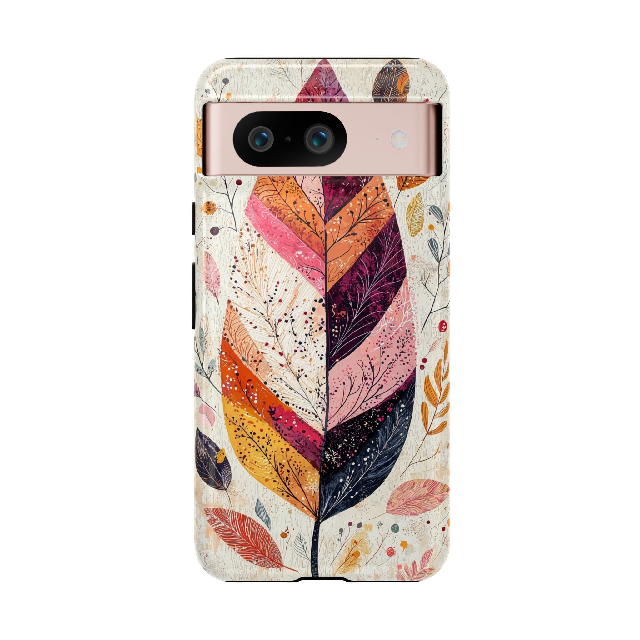 Autumn Leaf Tough Google Pixel Case | Watercolour Feathered Fall Design