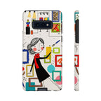 Art Gallery Illustration Samsung Galaxy Phone Case | Cute Woman with Frames Design
