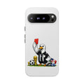 Funny Goose Referee Google Pixel Phone Case | Soccer Red Card Art Cover