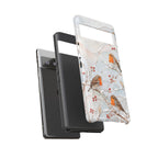 Robin Bird Google Pixel Phone Case | Winter Berries Phone Case
